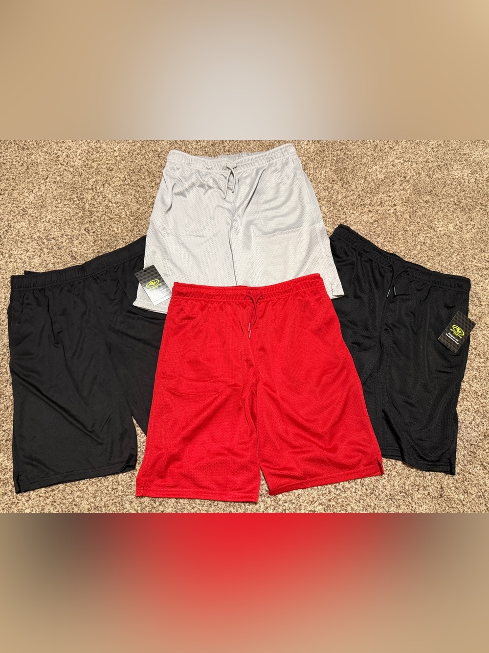 Athletic Works Athletic Shorts Boys XXL 18 - Lot 4 Mesh & Performance NWT
